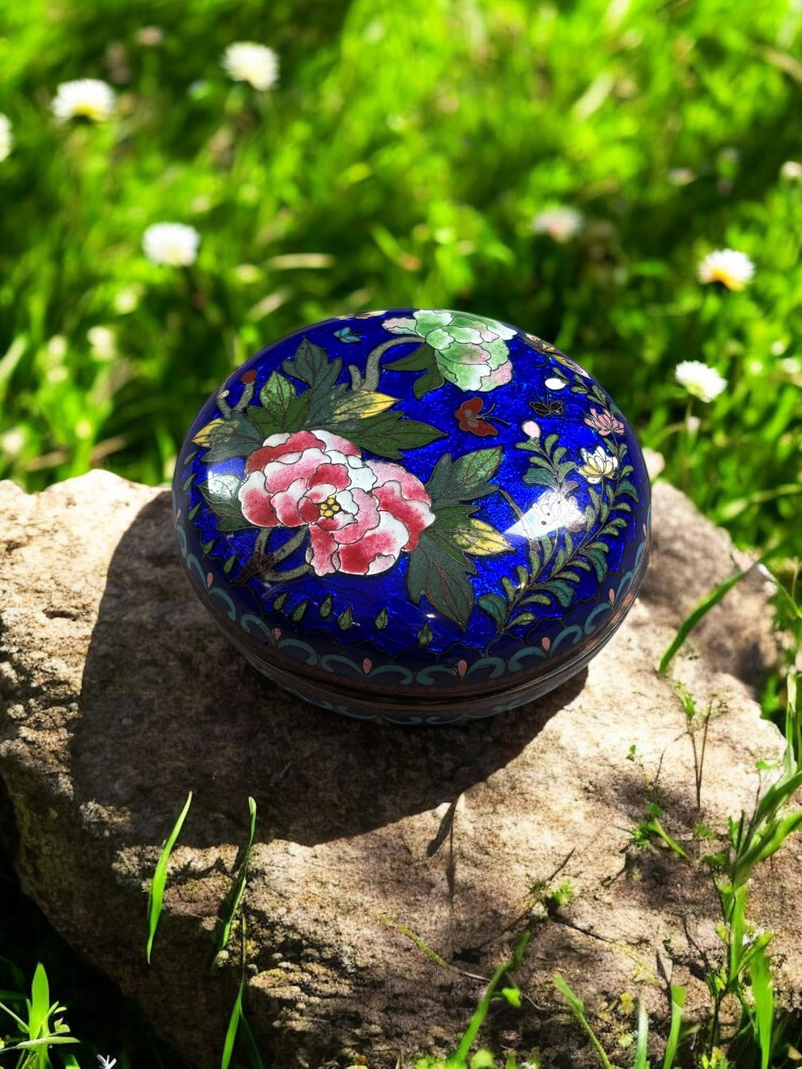 Chinese Cloisonné Enamel Trinket Box