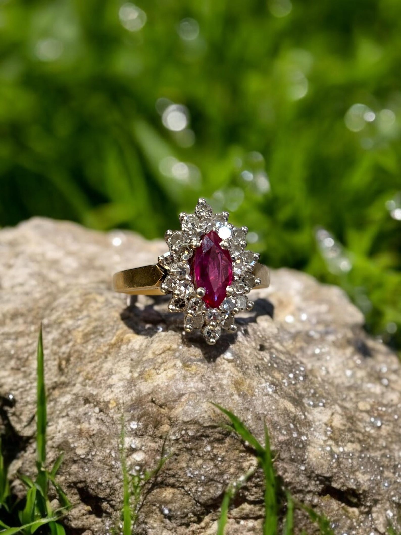 14k Gold Ruby and Diamond Ring with Appraisal