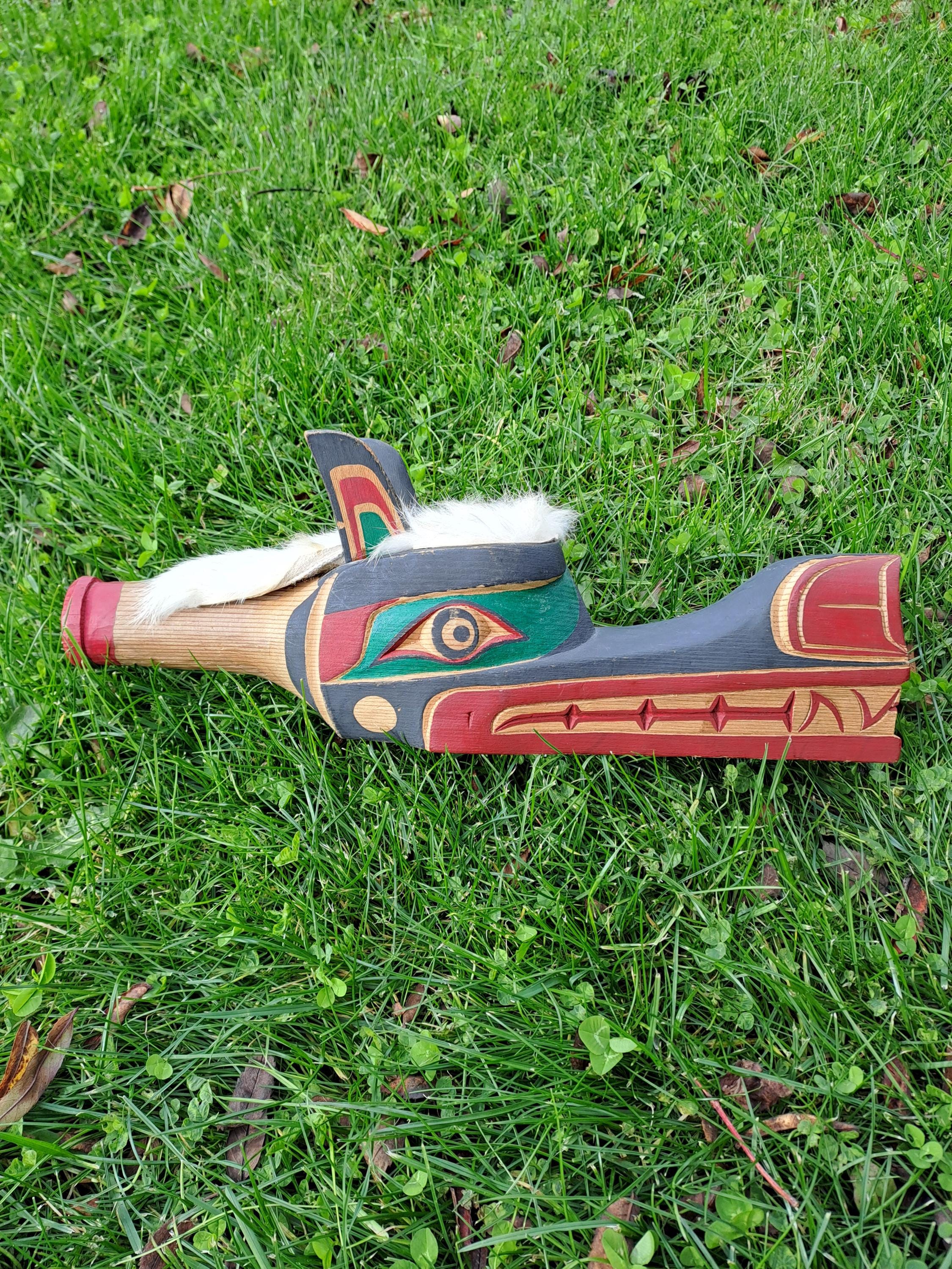 First Nations Wolf Rattle by Derek C. Heaton - Etsy