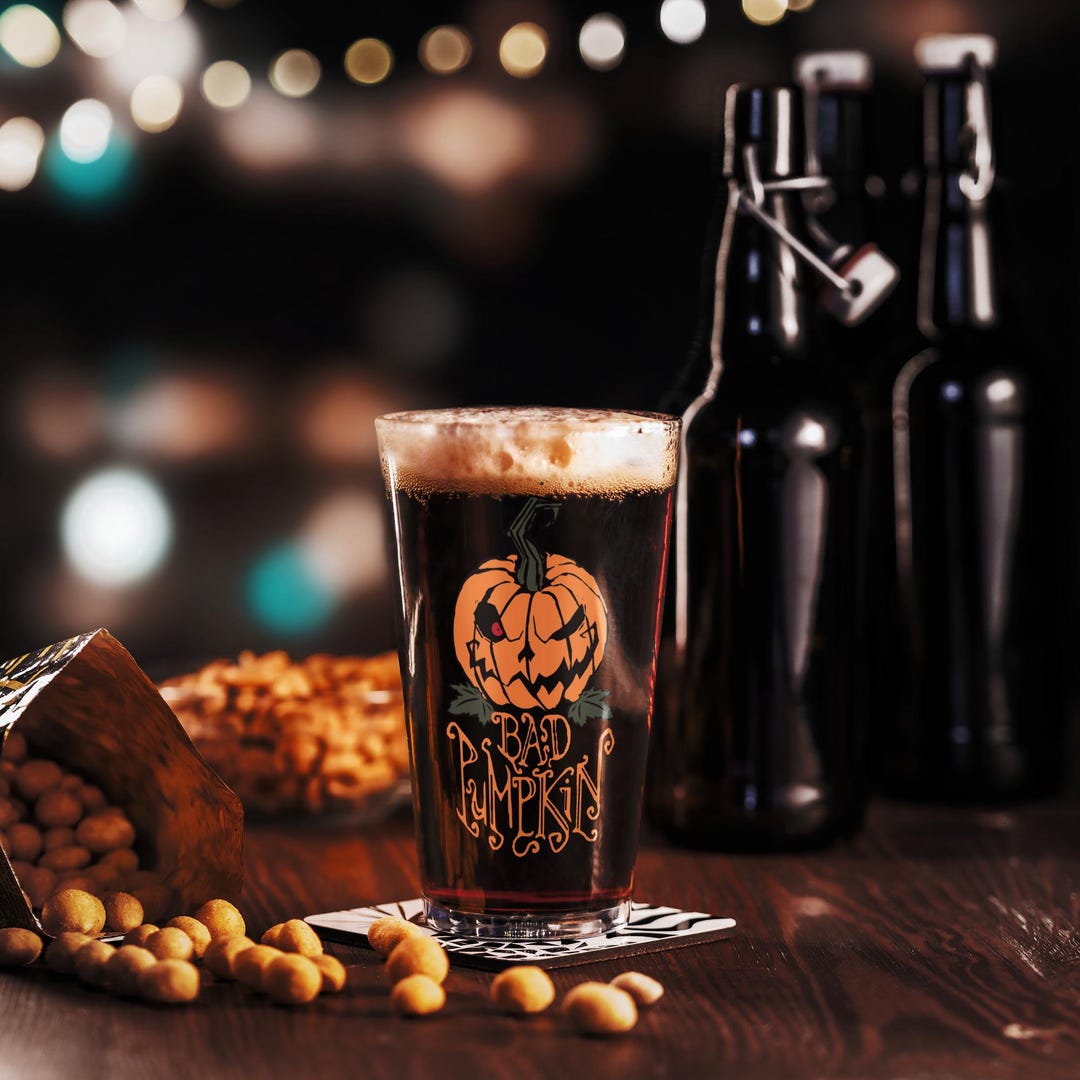 Bad Pumpkin Shaker Pint Glass - Etsy