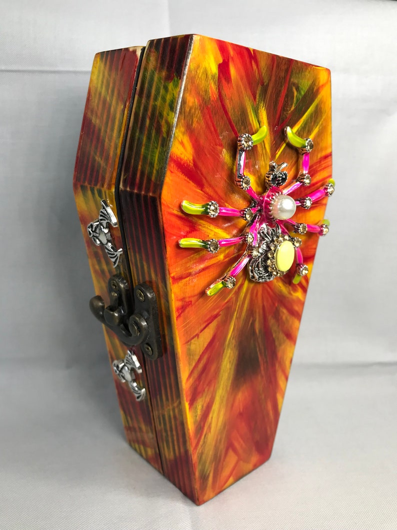 Betsey Johnson Spider Psychedelic Coffin Trinket Box Etsy