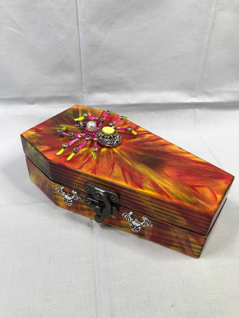 Betsey Johnson Spider Psychedelic Coffin Trinket Box Etsy