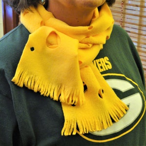 NFL Green Bay  PACKERS polar fleece &quot;Cheese Wrap&quot; scarf
