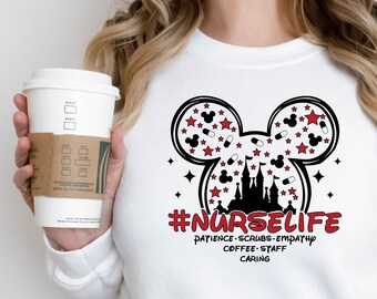 Disney Nurse Life Sweatshirt, Disney Nurse Sweater, Disney Gift Hoodies For Nurse, Disney Nurse Vacation Sweat Sweat, Health Care Worker Sweaters