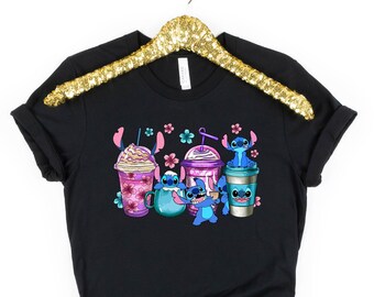 Chemise de café de point, chemise de Disney, chemise de boisson de point de Disney, chemise de boisson chaude, chemise de vacances de Disney, chemise drôle de point, chemise de casse-croûte de Disney