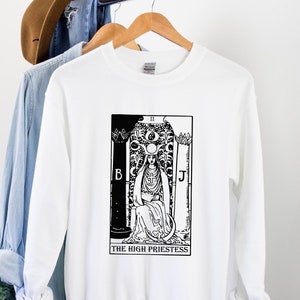 Mystischer Tarot-Karten-Pullover, Tarot-Karten-Sweatshirt, Pullover für Tarot-Liebhaber, optionale Tarot-Karten-Kapuzenpullis, Geschenk für Tarot-Liebhaber, Geschenk für sie