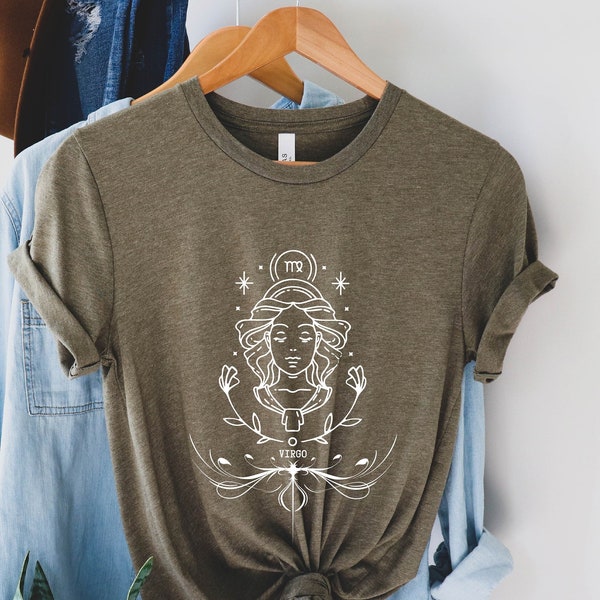 Aries Zodiac Shirt, Virgo T-Shirt, Zodiac Shirt, Astrology Shirt, Aquarius Shirts, Gift For Cancer, Gift For Her, Cute 12 Horoscope T-Shirts