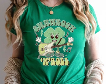 Shamrock And Roll Shirt, Shamrock Shirt, Irish Shirt, Saint Patricks Day Shirt, Funny St Patricks Day Shirt, Saint Patricks Day Tee