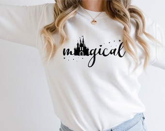 Disney Magical Sweatshirt, Disney Family Vacation Sweater, Disneyland Trip Hoodie, Disney Matching Couple Sweatshirts, Disney Castle Hoodies