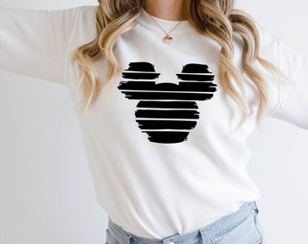 Disney Mickey Head Sweatshirt, Disney Vacation Mickey Sweater, Mickey Mouse Hoodie, Cute Disneyland Trip Sweatshirt, Cute Mickey Head Hoodie