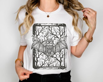 Vintage Halloween Spooky Bat Shirt, Halloween Party Bat Shirt, Spooky Season Shirt, Witchy Shirt, Spooky Halloween Shirt, Spooky Tee