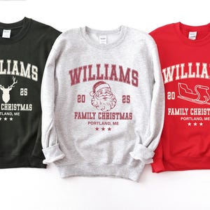 Benutzerdefinierte Familie Weihnachten Sweatshirt, personalisierte Name Urlaub Reise Sweatshirt, passender Winter Urlaub Hoodie, Weihnachtsgruppe Sweatshirt