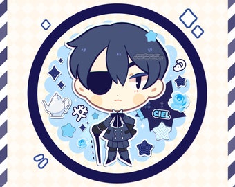 Ciel Phantomhive Button Pin, Magnet, or Bottle Opener | Starcaku