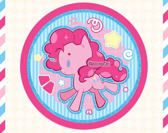 Pinkie 2.25" Pin Button, Magnet, or Bottle Opener | Personalized with Name (Optional)