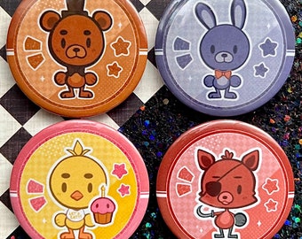 Freddy 2.25" Pin Button, Magnet, or Bottle Opener Collection (WAVE 1)