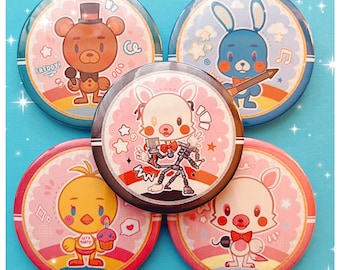 Freddy 2.25" Pin Button, Magnet, or Bottle Opener Collection (WAVE 2)