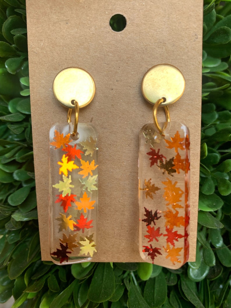 Fall Leaf Earrings Etsy