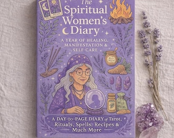 Spiritual Women’s Diary – Healing, Manifestation & Self-Care | Undated Witchy Guided Journal | Gift for Spiritual Women