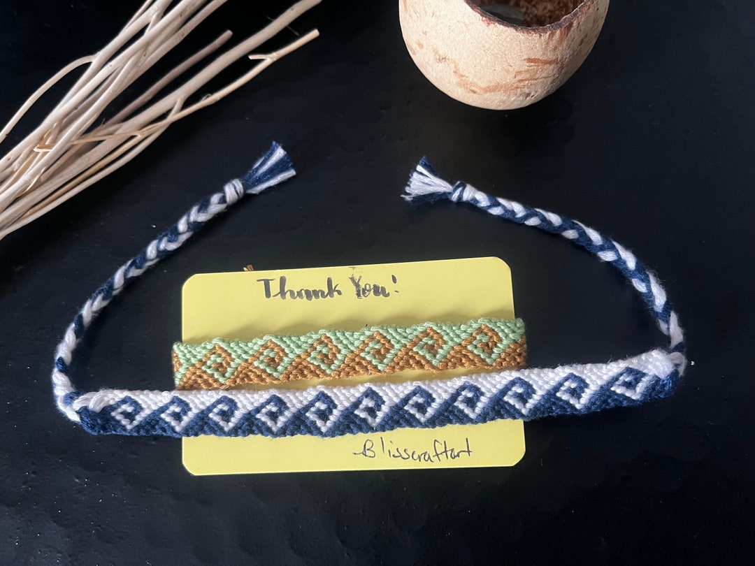 Personalised Greek Wave Friendship Bracelets | Deep Sea Wave Bracelet ...