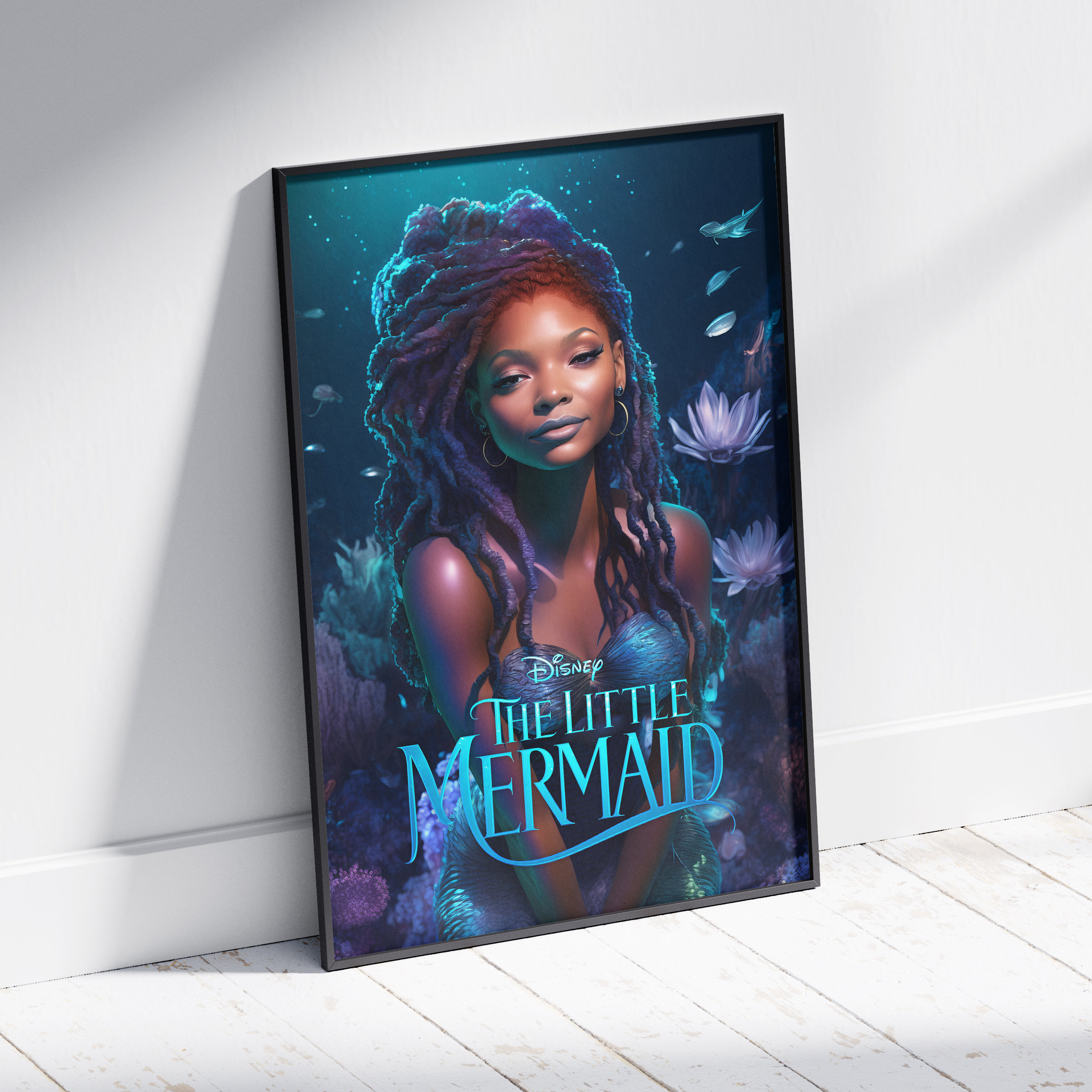 De kleine zeemeermin 2023 filmposter Halle Bailey Matte Etsy Nederland