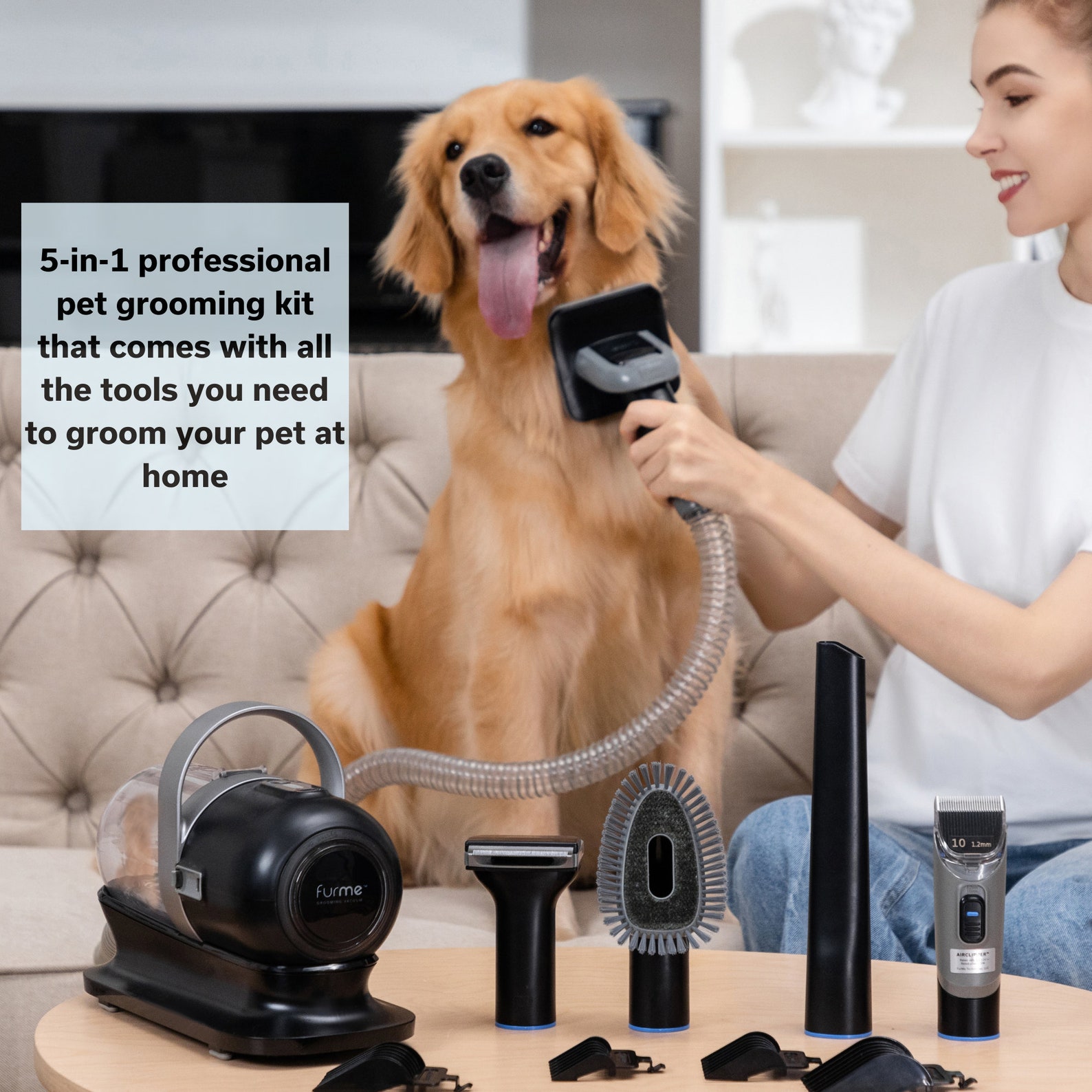 Furme Pet Original Pet Grooming Vacuum Kit Etsy