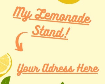 segno, limonata, invito, striscione, festa, bambini