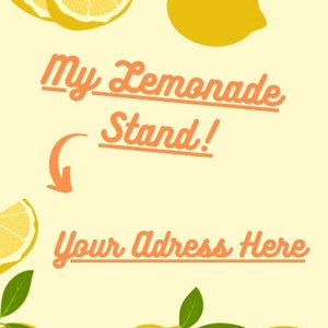 Schild, Limonade, Einladung, Banner, Party, Kinder