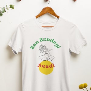 Zan Zendegi Azadi TShirt Free Iran Shirt Iran Protest Shirt Women Life Freedom Shirt Persian TShirt Farsi Shirt Iran Shirt Iran Made in USA
