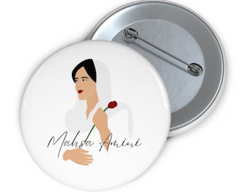 Mahsa Amini Pin Button, Iran, Free Iran, Iran Protests, Zan Zendegi Azadi, Women Life Freedom, Minimalist Pins