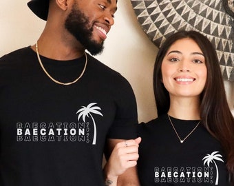 Baecation 2026 Shirt for Couples TShirts Girls Trip 2025 Shirts for Couples Vacation Shirts for Group Vacation Shirts 2026 Honeymoon TShirt