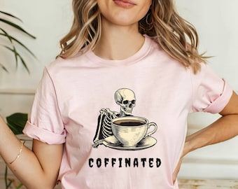 Halloween Coffee Shirt for Coffee Lover Halloween Coffee TShirt for Coffee Lover Gift Coffinated Shirt for Caffeine Lover Halloween T Shirt