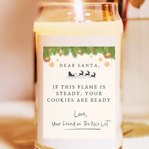Dear Santa Scented Candle, Christmas Candles, Funny Candles, Cute Candles, 13.75oz Soy Wax Christmas Candles, Scented Holiday Candles