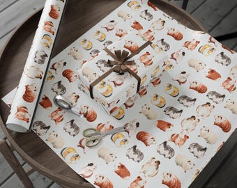 Guinea Pigs Wrapping Paper Guinea Pig Gift Wrap for Guinea Pig Lovers Gift Wrap Guinea Pig Art Wrapping Paper Guinea Pigs Birthday Gift Wrap