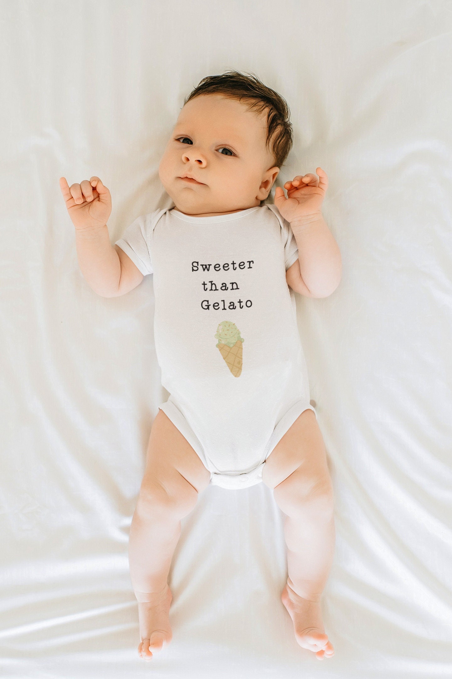 Gelato Baby Bodysuit for Italian Baby Gifts for Italian Baby Shower Gelato Lover Gift Ice Cream Lover Baby Gift Ice Cream Baby Shirt Italian