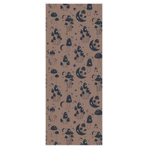 Moons and Shrooms Wrapping Paper, Unique Gift Wrap, Boho Wrapping Paper, Aesthetic Gift Wrap, Wrapping Paper Sheets, Dark Gift image 3