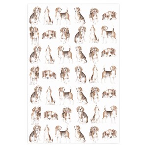 Beagle Gift Wrap for Beagle Lover Gift Wrapping Paper Beagle Wrapping Paper Dog Gift Wrap Beagle Gifts for Beagle Mom Gift Wrap Beagles Gift image 2
