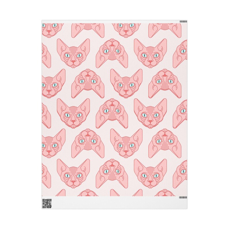 Sphynx Cat Wrapping Paper, Hairless Cat Gift Wrap, Cats, Sphynx Cat Lover Gifts, Sphynx Cat Gifts, Gifts for Cat Lovers, Hairless Cat Lovers image 5
