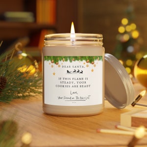 Note for Santa Soy Wax Candle, Christmas Candle, Funny Holiday Candles, Cute Christmas Candles, Unique Candle Gifts, Scented Holiday Candles