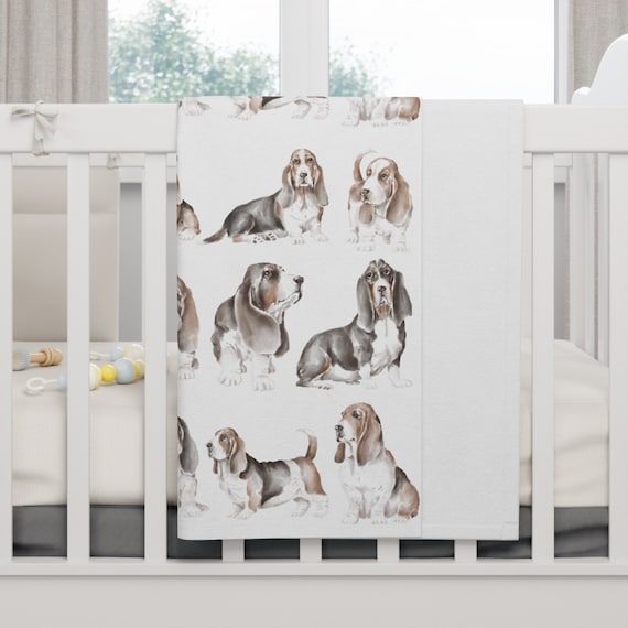 Fleece Basset Hound Baby Blanket Basset Hound Baby Swaddle Basset Hound Nursery Decor Watercolor Dog Baby Blanket Soft Basset Hound Swaddle Etsy