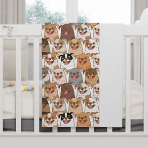 Pug Love Baby Blanket Pug Baby Blanket Pug Nursery Dog Nursery Dog Baby Blanket Pug Baby Gift Pug Gift for Pug Lover Gifts Pug Dog Nursery