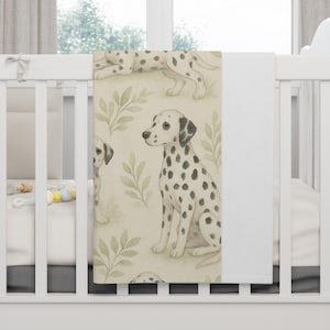 Dalmatian Baby Blanket Fleece Watercolor Dalmatian Swaddle Dog Gender Neutral Nursery Dalmatian Blanket for Dalmatian Puppy Baby Shower Gift