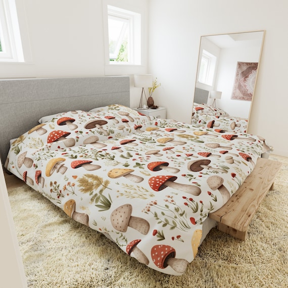 Pilz Bettbezug Gemütliche Ästhetische Bettbezug Cottagecore Bettbezüge Cottagecore Bettwäsche Gemütliche Wohnung Ästhetische Bettdecke Pilzdecke