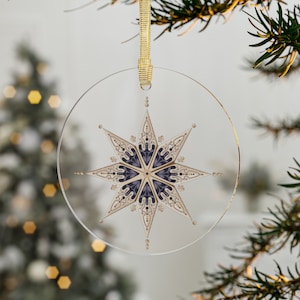 Acryl Stern-Weihnachtsverzierung Weihnachtsstern-Verzierung Weihnachtsbaum-Stern-Verzierung für minimalistische Weihnachtsverzierung Acryl-Stern-Verzierung