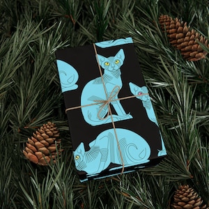 The Blues Sphynx Cat Wrapping Paper Hairless Cat Gift Wrap Cat Sphynx Cat Lover Gifts Sphynx Cat Gifts Gifts for Cat Lovers Hairless Cat Mom