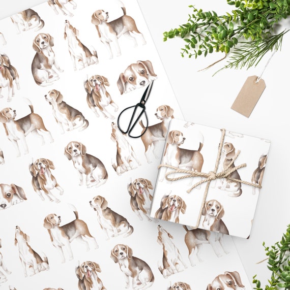 Beagle Gift Wrap for Beagle Lover Gift Wrapping Paper Beagle Wrapping Paper Dog Gift Wrap Beagle Gifts for Beagle Mom Gift Wrap Beagles Gift
