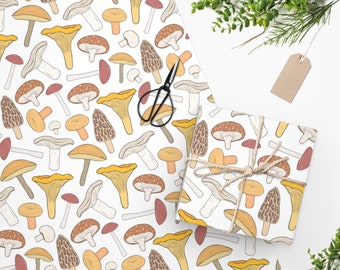 Mushroom Gift Wrap Cottagecore Wrapping Paper Woodland Wrapping Paper Hippie Gift Wrap Botanical Wrapping Paper Forestcore Gift Wrap Papers