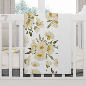 Darling Daisies manta de bebé polar floral manta de bebé para Daisy vivero decoración Daisy Swaddle para Daisy Baby Shower bebé niña Daisy manta