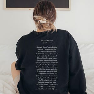 The Road Not Taken Robert Frost Poetry Sweatshirts For Poetry Lover Gift Poetry Shirt Gift for Poetry Teacher Gift for English Teacher Gifts