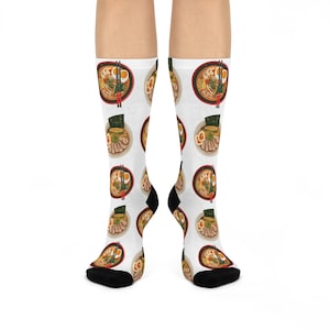 Ramen Socks Ramen Bowls Socks Gift for Ramen Lover Gift Japanese Streetwear Japanese Ramen Bowl Socks Noodle Lover Gift for Foodie Fun Socks