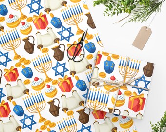 Hanukkah Geschenkpapier Jejuda Geschenkpapier Hanukkah Geschenkverpackung Jüdische Geschenkverpackung Hanukkah Geschenkpapier Jüdische Feiertagsgeschenkverpackung